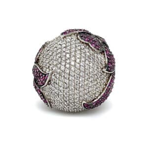 Silver Cz Pudding Ring