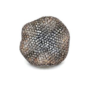 Silver Cz Wavy Ring