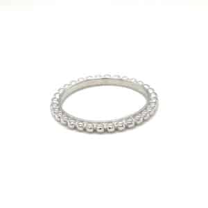 Sterling Silver Beaded Stacking Ring