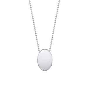 Silver 3d oval statement necklace