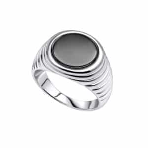 Sterling silver black onyx signet ring
