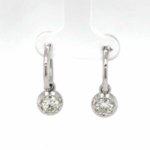 Platinum diamond hoops
