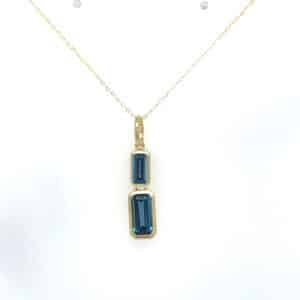 9ct London blue topaz necklace