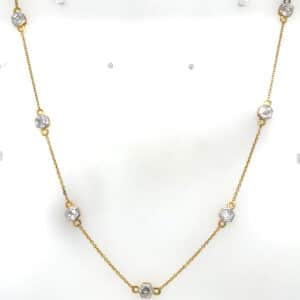 9ct hexagon lab grown necklace
