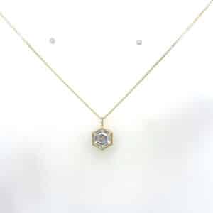 9ct hexagon lab grown diamond necklace